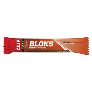 Chews: Clif Bloks Energy Chews – ORANGE + 25mg Caffeine