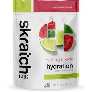 Skratch Labs Hydration Drink Mix - Raspberry Limeade with Caffeine