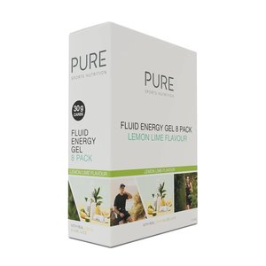 PURE Fluid Energy Gel - Lemon Lime 50g - 8 Pack
