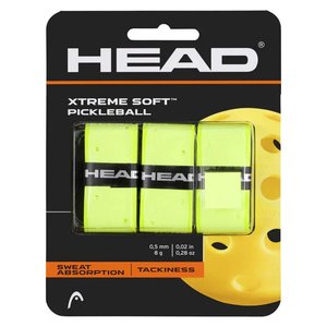 HEAD Xtreme Soft Pickleball Overgrip - Yellow - 3 Pack