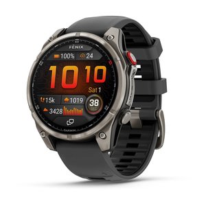 Garmin Watches: Garmin fenix 8 Pro – 47 mm, AMOLED Sapphire, Titanium with Graphite/Black Silicone Band