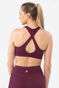 Sports Bras: Tempo Berry Crossover Sports Bra