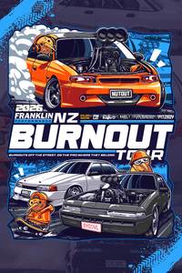 NZ Burnout Tour Flags