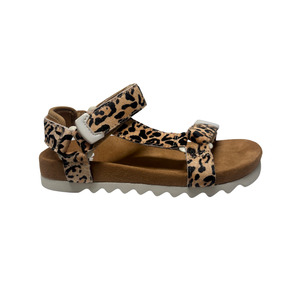 Rollie Sandal Tooth Wedge Neutral Leopard