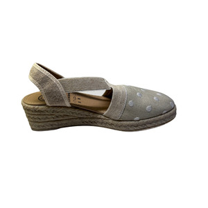 Womens Sandals: Plumaflex Canvas Wedge  Crudo 18021