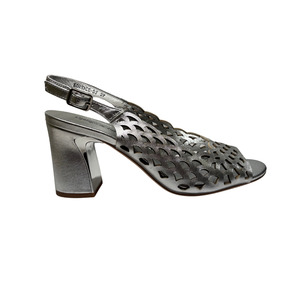 Womens Heels: Django and Juliette Kortnee Silver Leather