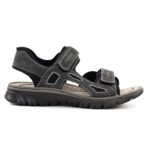 Mens Sandals: Rieker Mens Sandal Nim 267 26763-45 Grey