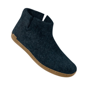 Womens Slippers: Glerups The Leather Boot Denim