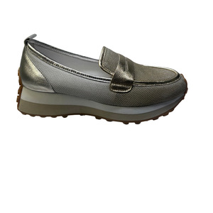 Django & Juliette Shadya Gold Silver Multi Fabric Sneakers