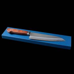 Knives: Hand Forged Japanese - Seisuki Kasumitogi Santoku with Mahogany Handle 165mm