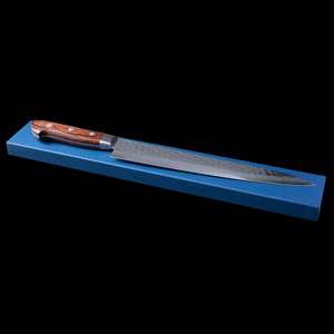 Knives: Hand Forged Japanese - Sakai Takayuki Sujihiki VG10 17 Layer Damascus 240mm