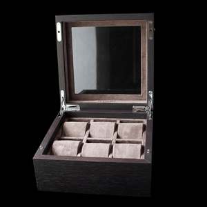 Watch Storage: Watch Box - Tawbury Grove 6 Slot with Glass Lid - Kassod Wood
