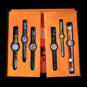 Under 1 000 Pre Owned Watches: Swatch - 1996 Olympic Historical Set 9 Watches