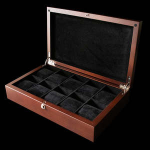 Watch Boxes: Watch Box - 10 Slot High Quality Solid Walnut