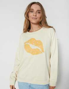 Sale: Stella + Gemma | Sweater | Sand with Mustard Lips
