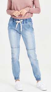 Junk Food Denim: Junkfood Jeans | Jazmin Jogger | Mid Blue
