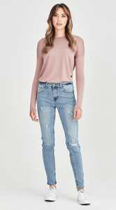 Junk Food Denim: Junkfood Jeans | Nala Fitted Boyfriend | Blue