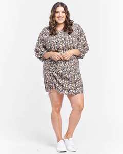 Sass | Celina Dress | Black Ditsy