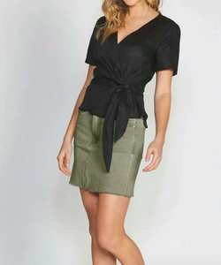 Sass: Sass | Keira Denim Skirt | Khaki