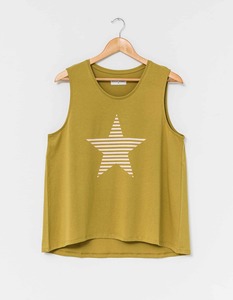 Stella Gemma: Stella + Gemma | Tank Top | Moss Blush Stripe Star