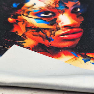 custom banner: Fabric Banner Premium Satin Fabric with Silver Coated Back 150gsm