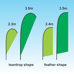Teardrop Flags: Upgrade to double sided flags