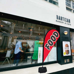 Ready Made Teardrop Flags: Ready-made FOOD Flag, Small Teardrop Kitset