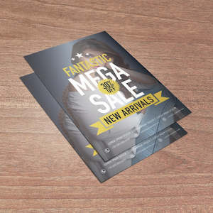 Business Cards Flyers: A5-size or DL-size Matt Laminated Cards