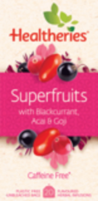 Products: Healtheries Superfruits - Blackcurrant, Acai, & Goji tea