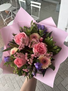 EB35 PINK AND PURPLE BOUQUET - Flavells Floral Boutique