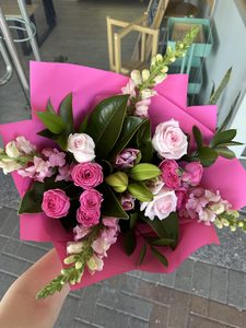EB43 BRIGHT PINK BOUQUET - Flavells Floral Boutique