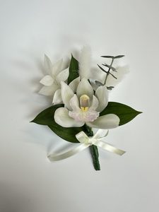 Products: EC05 ORCHID BOUTONNERE - Flavells Floral Boutique