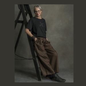 Bottoms: Danube Wide Leg Trousers in Cocoa