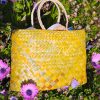 Large Kete Whakairo – all natural – Flaxworx NZ