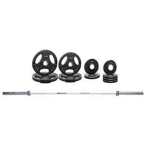 Weights Equipment: Armortech 60kg Olympic Rubber & Barbell Package