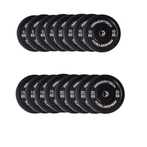 Black Bumper Bundles: 200kg Black Bumper Plate Package