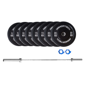 Bumper Bar Packages: 115kg Black Bumper Women's Power Package