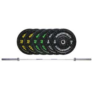 Bumper Bar Packages: 80KG Crumb Bumper & Barbell Package