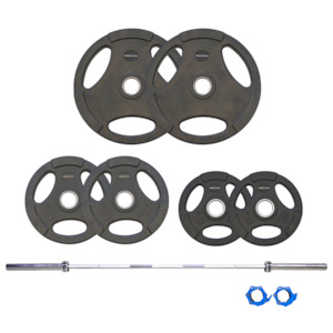 Weight Barbell Packages: 80kg Oly Tri Grip & Barbell Package