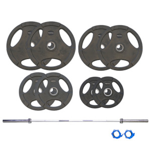 120kg Oly Tri Grip & Barbell Package