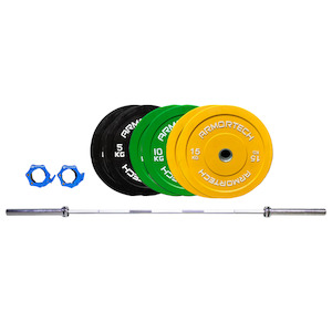 80kg Colour Bumper & Barbell Package