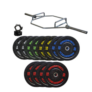 Package Deals: 225kg Crumb Bumper & Hex Trap Barbell Package