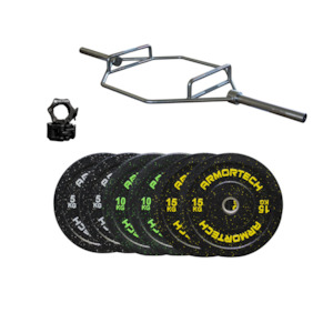 Package Deals: 85kg Crumb Bumper & Hex Trap Barbell Package