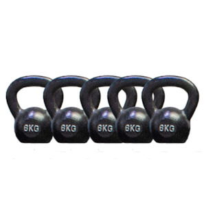 Package Deals: Clearance Bundle: 5x 6kg Cast Iron Kettlebells