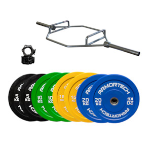 Bumper Bar Packages: 125kg Colour Bumper & Hex Trap Barbell Package