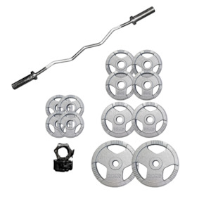 100kg Hammertone Plate & EZ Bar Package