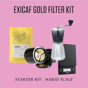 Exicaf Gold Filter Kit w/ Hario Scales
