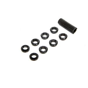 Electronics: Radio Switch Nuts (8) & Wrench, Black, Spektrum