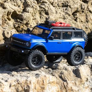 Clearance Items: SCX24 1/24 2021 Ford Bronco 4WD Truck Brushed RTR, Blue, Axial