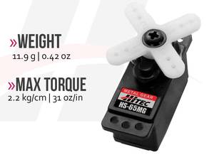 Clearance Items: HS-65MG Mighty Metal Gear Feather Servo, Hitec